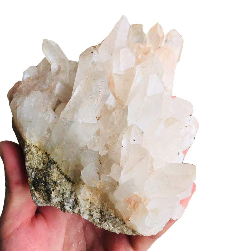 YLQUXEUV 1pc 300g-500g Clear Smoky Quartz Cluster Bulk Crystal geode for