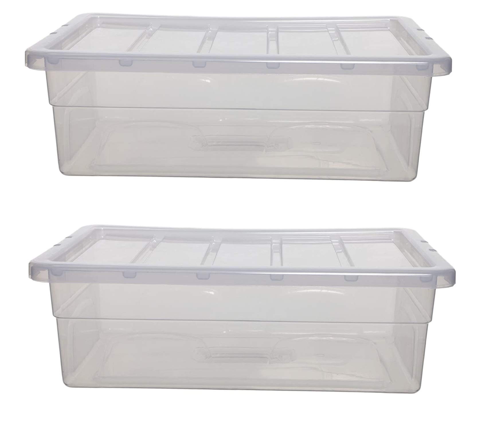 Whitefurze Spacemaster Storage Box, 28L, Clear