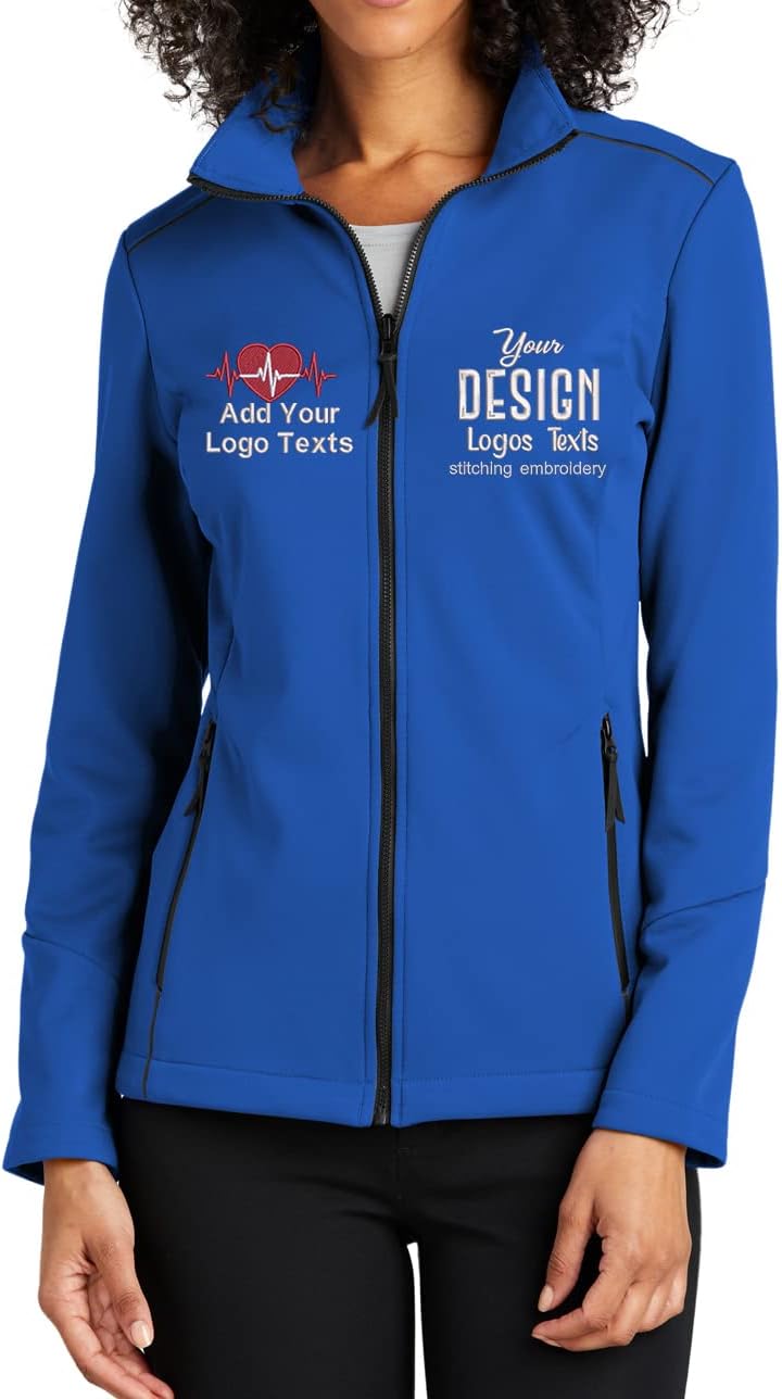 INK STITCH Women L921 Custom Embroidery Personalized Collective Add Your Logo Tech Soft Shell Jackets