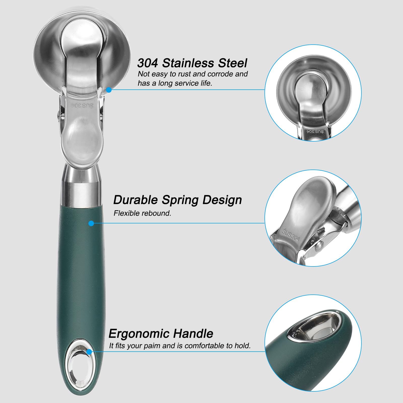 PATIKIL 4 Ounce Ice Cream Scoop with Trigger - Image 3