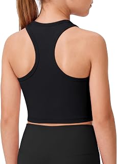 ZDC Girls Training Bra Kids Racerback Scoop Neck Sports Bra Yoga Crop Top | Athletic,Scoop Neck,Racerback,Yoga,Cheer,Dance Crop Top,For teen
