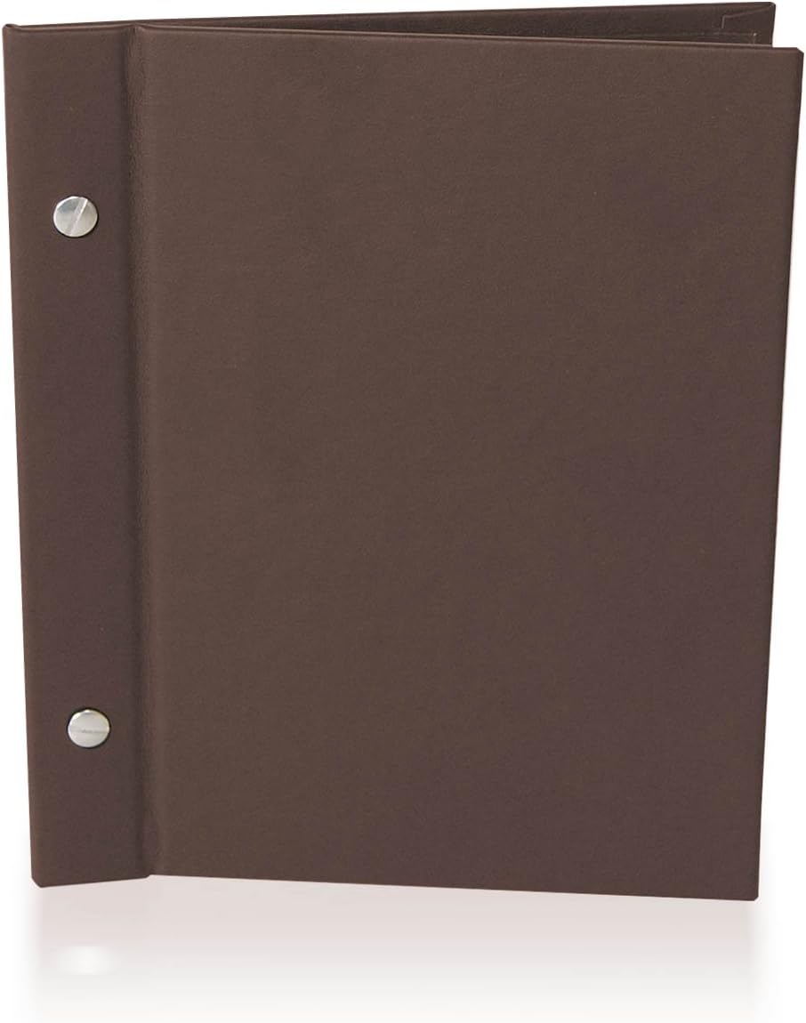 BoltView Classic Menu Cover. 5.5 x 8.5. (12 Pack) (Brown)