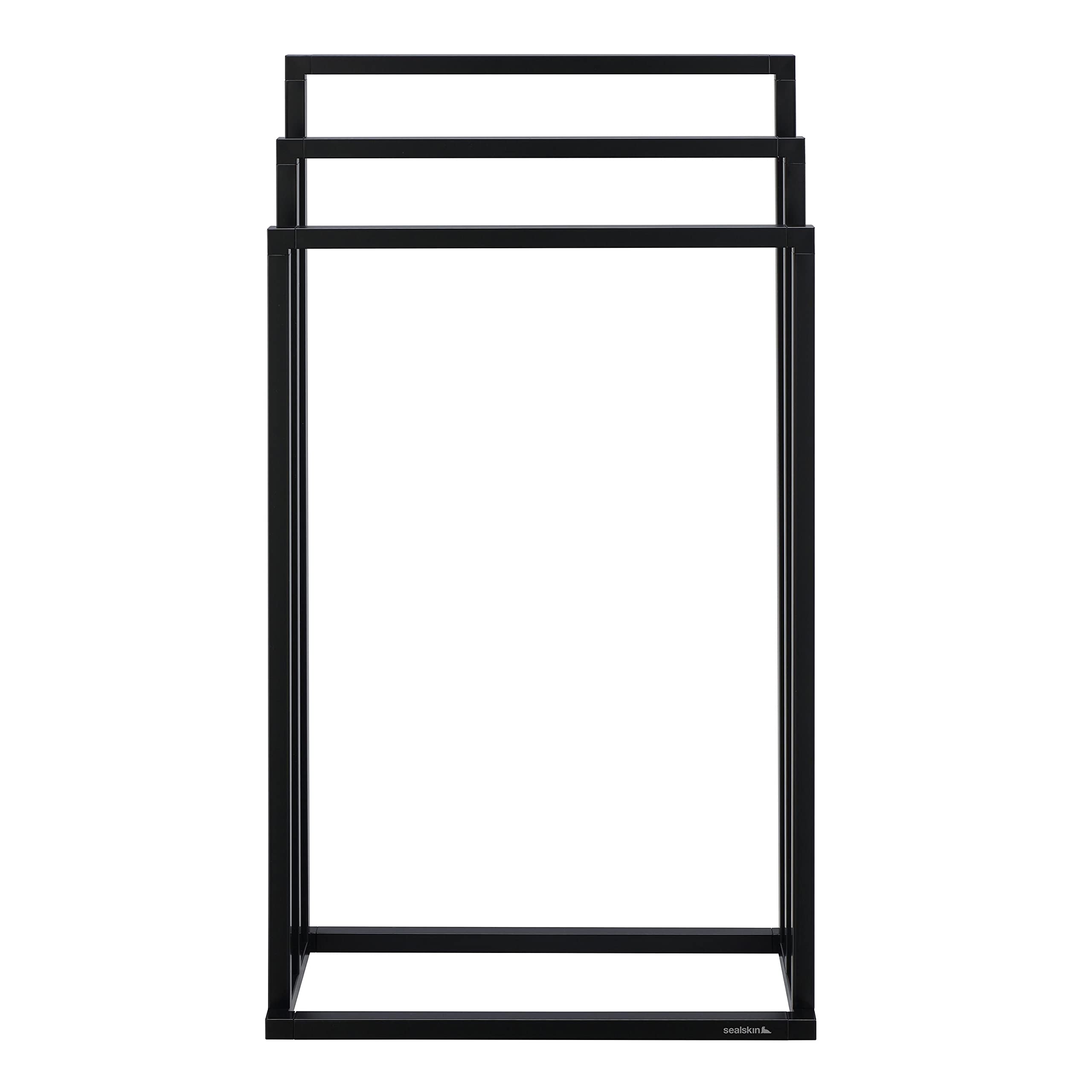 Sealskin Tube, Porte-Serviette autoportante, Noir, 210x450x840mm
