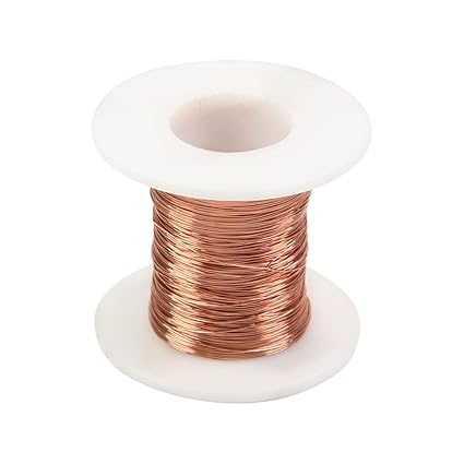 Fielect 0.27mm Inner Dia Magnet Wire Enameled Copper Wire Winding Coil 164Ft Length QA-1-155 Model Widely Used for A Variety of Motors,1Pcs