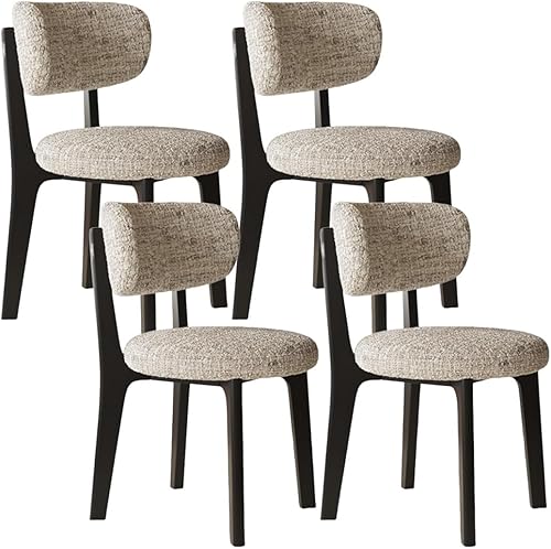 Miniatura 46 de YVYKFZD Sillas de comedor de madera maciza, juego de sillas de comedor sin brazos, sillas de cocina tapizadas, silla de sala de estar con funda de