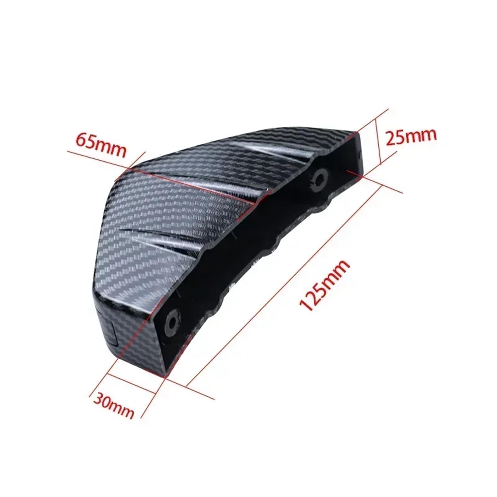 Spojlery tylne do samochodów 4 sztuki/zestaw tylny dolny zderzak samochodowy dyfuzor spojler płetwy rekina rozdzielacz skrzydła uniwersalny(Carbon Fiber Pattern)