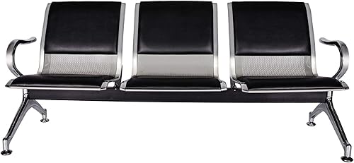 Sillas de recepción para sala de espera, sillas de recepción de aeropuerto de piel sintética con brazos, sillas de invitados de oficina para banco,