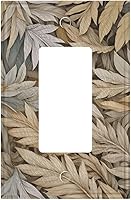 Vista 128 de Cubiertas Decorativas de Arte para Interruptores de Luz, Hojas de Otoño, Placa de Pared de Palanca Individual, Cubierta Decorativa de Interruptor