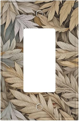 Miniatura 128 de Cubiertas Decorativas de Arte para Interruptores de Luz, Hojas de Otoño, Placa de Pared de Palanca Individual, Cubierta Decorativa de Interruptor,