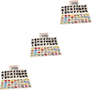 Toyvian 3 Conjuntos De Brinquedos Interativos Para Bebês Brinquedos De Madeira Brinquedos De Combinação Jogo Educacional Jogos Educativos Infantis Brinquedo Para Crianças Brinquedo