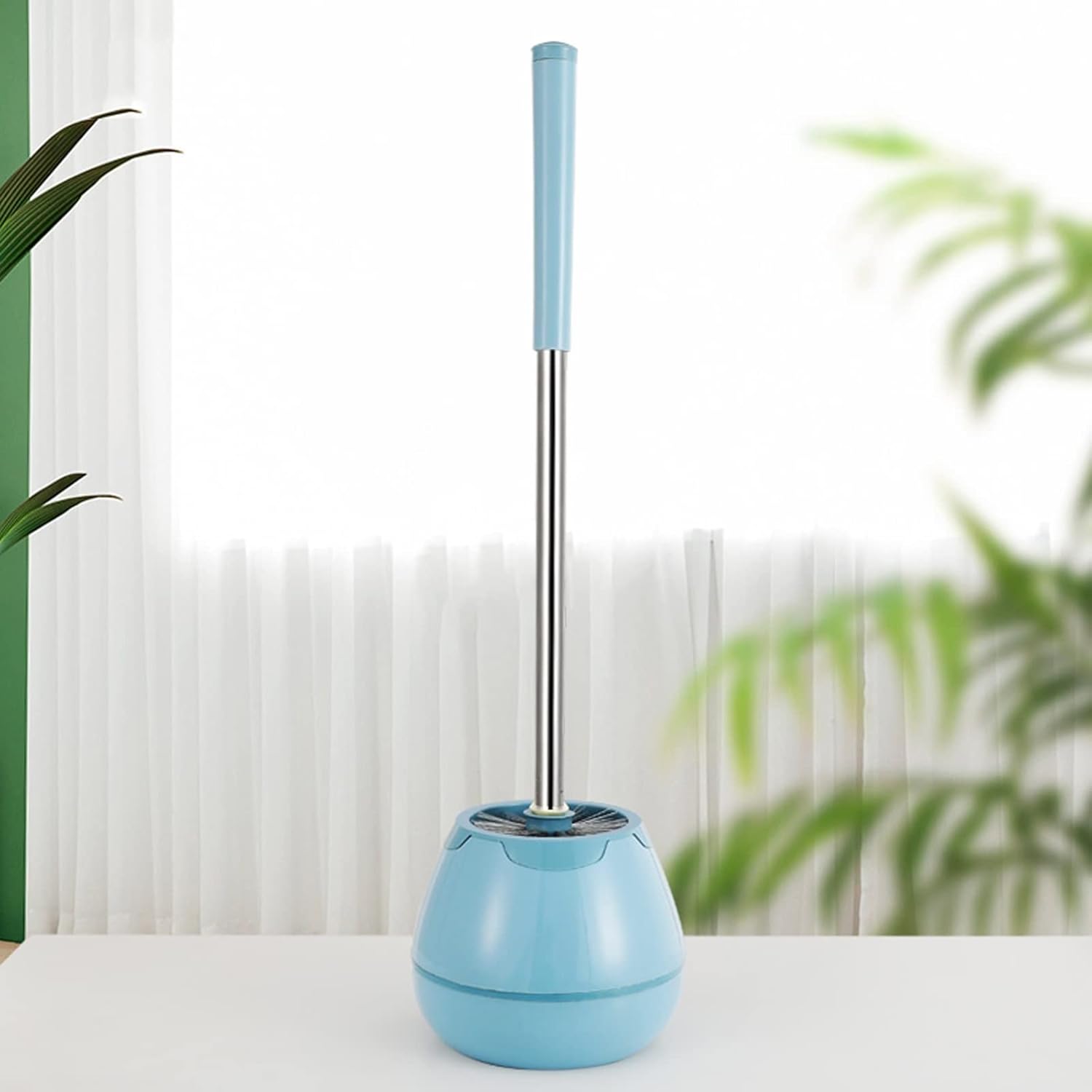 Toilet Brush Holder Household Toilet Brush with Stainless Steel Long Handle 360 Degree Cleaning Toilet Toilet Brush Set a Good Gift for a Friend's New Home Toilet Brush Holders