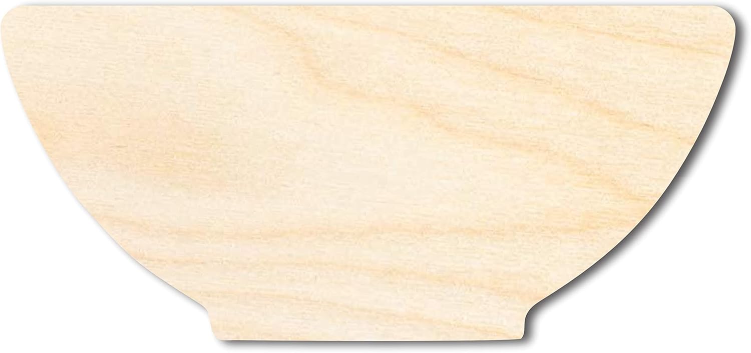 Unfinished Wood Bowl Shape Kitchen Craft up to 46" DIY 16" / 3/4"