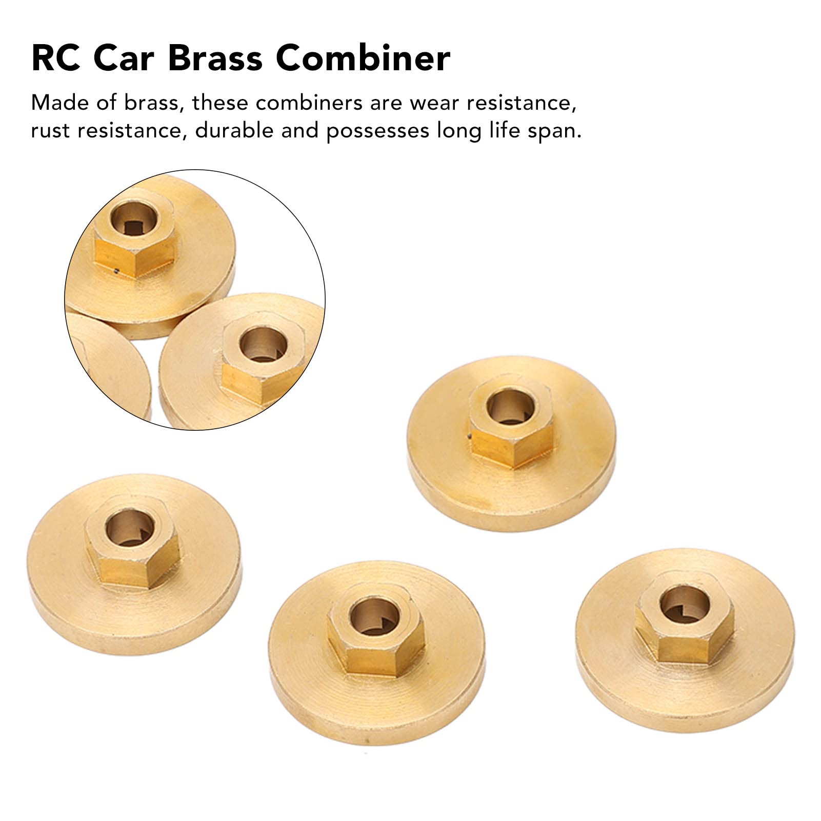 Combiné De Voiture Rc En Laiton Antirouille Pour Chenille Fms Fcx24