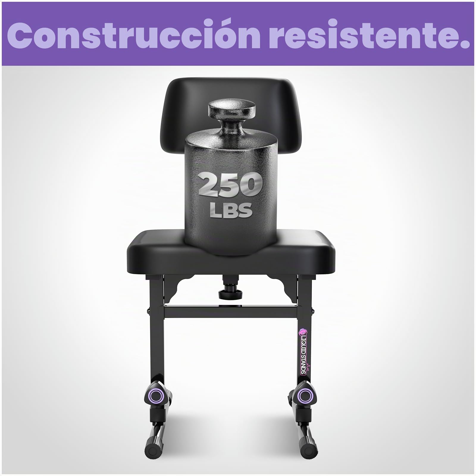 Liquid Stands Banco de Piano Ajustable - Banco de Teclado Musical con Respaldo para Teclado de Piano con cojín Acolchado Negro para músicos