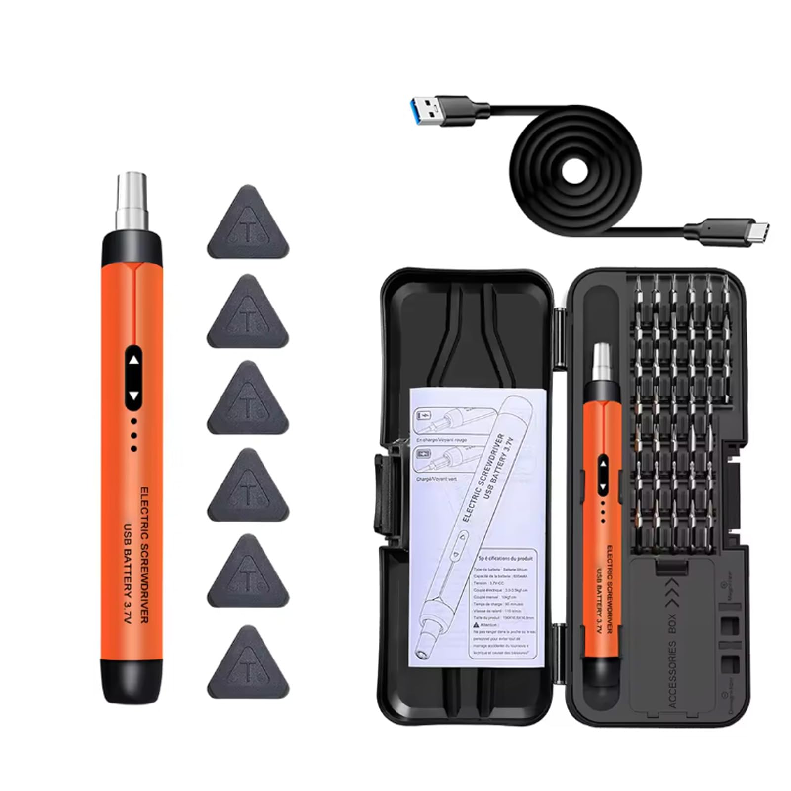Cordless Miniature Electric Screwdriver Build in Lithium Batteries for Furniture Assembly & Electronics Maintenance Home Repair Electric Tool
