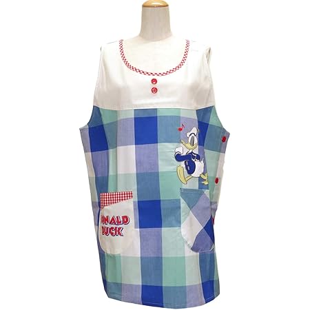 Amazon Co Jp ドナルド 大きいサイズ Ll 3lサイドボタン キャラクター エプロン ディズニー ブルー b 保育士エプロン キャラクターエプロン おもちゃ