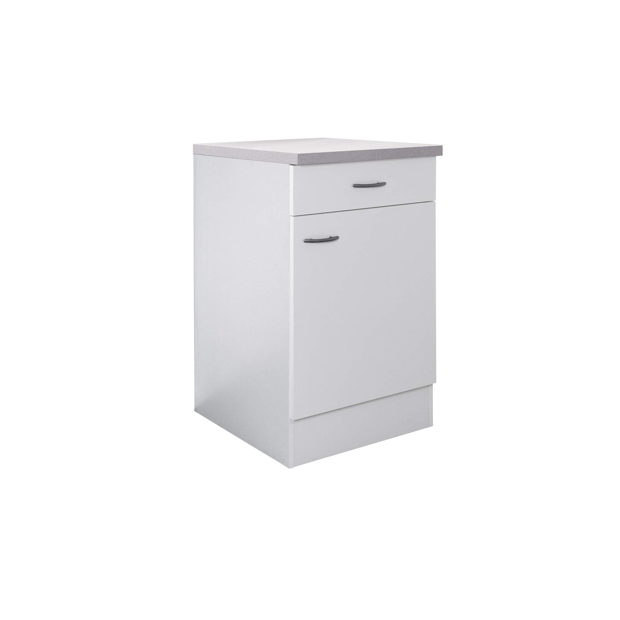 Küchenschrank UNNA - Unterschrank - 1-türig, 1 Schublade - Breite 50 cm - Weiß
