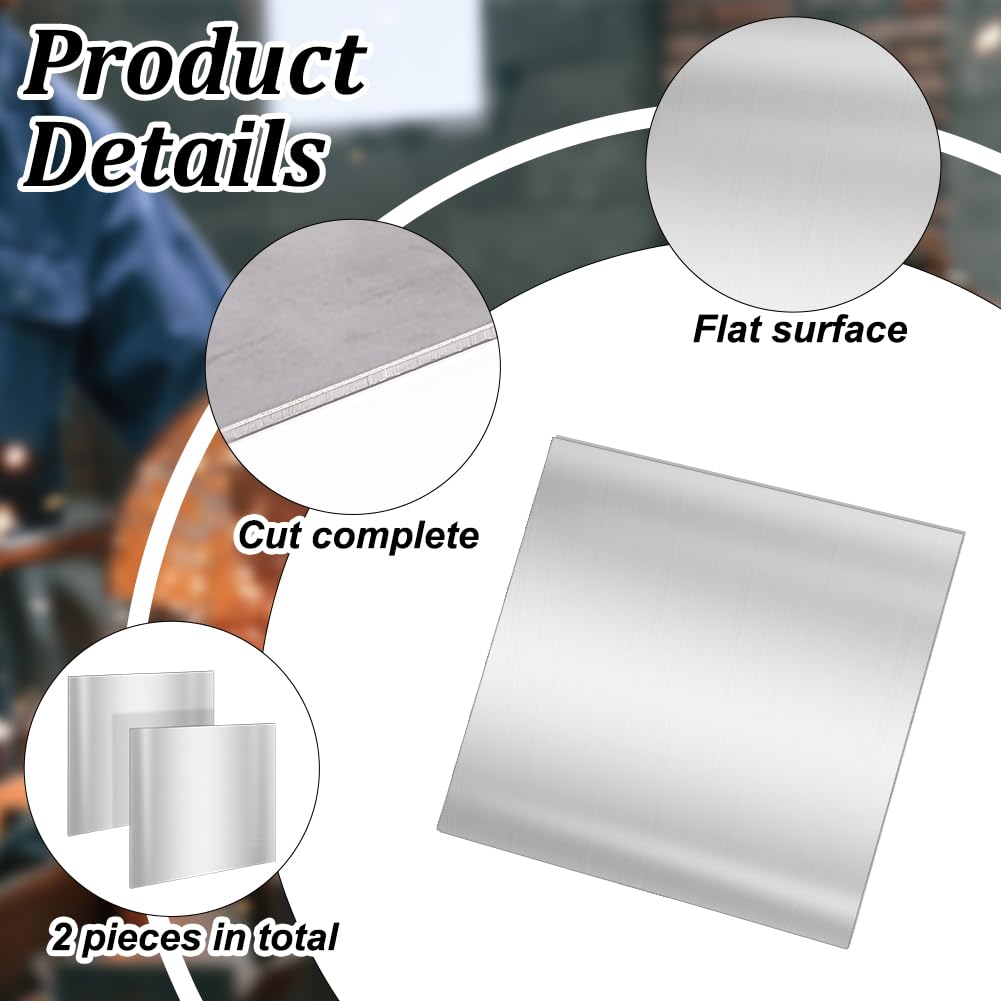 OLYCRAFT 2 pz 30x30cm Lamiera di Acciaio Laminato A Freddo Calibro 1mm di Spessore Lamiera di Acciaio Quadrata Lamiere di acciaio Laminato A Freddo per Progetti fai da te industria e decorazione