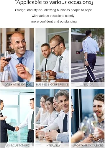 Miniatura 6 de Camisa de vestir de manga larga para hombre, ajuste regular, casual, con botones, color liso, con bolsillos