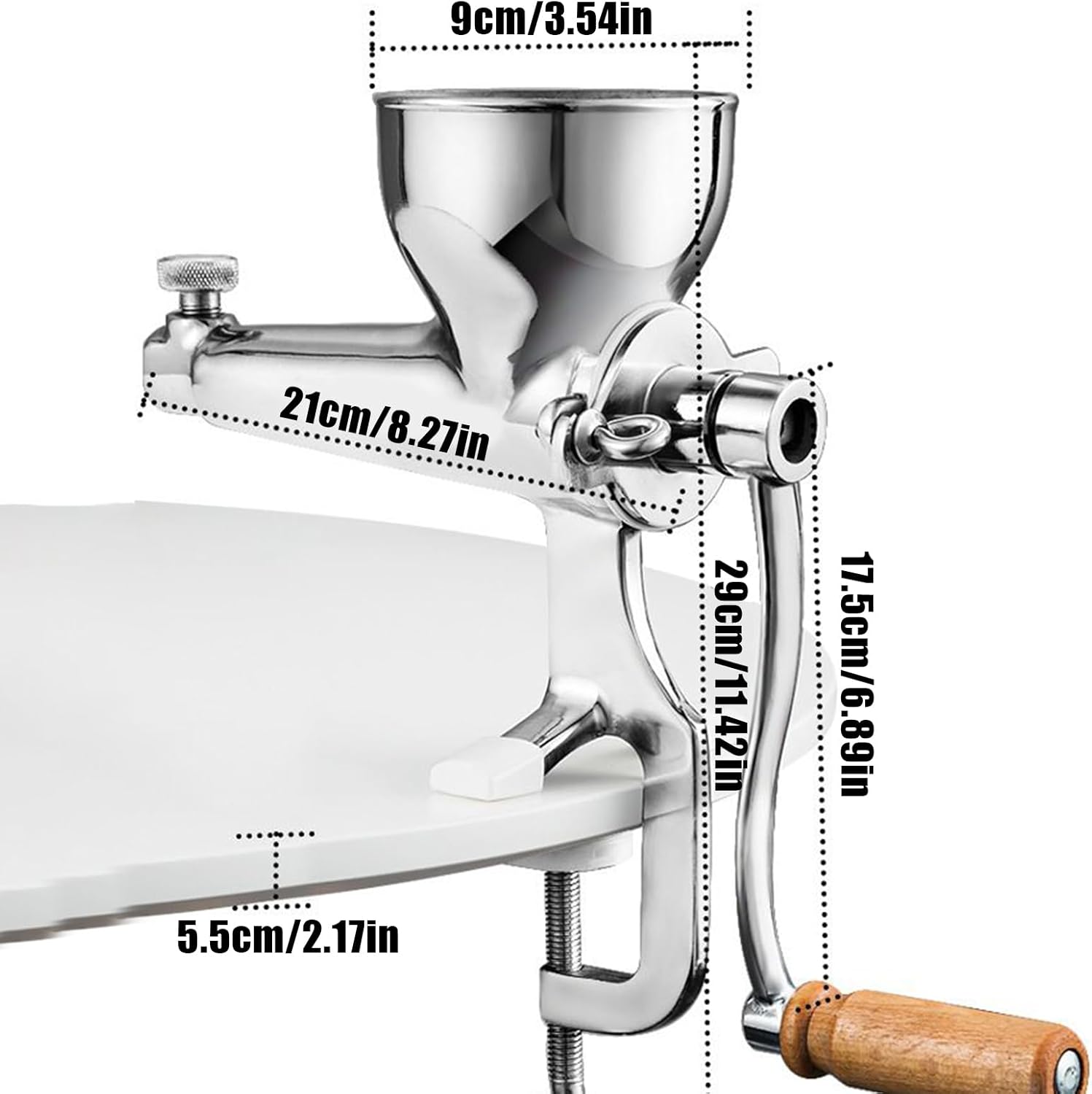 セロリジューサー - ステンレススチールジューサー、クランクハンドル付きスロー手動絞り器 多目的使用 ほうれん草 ケール ウィートグ