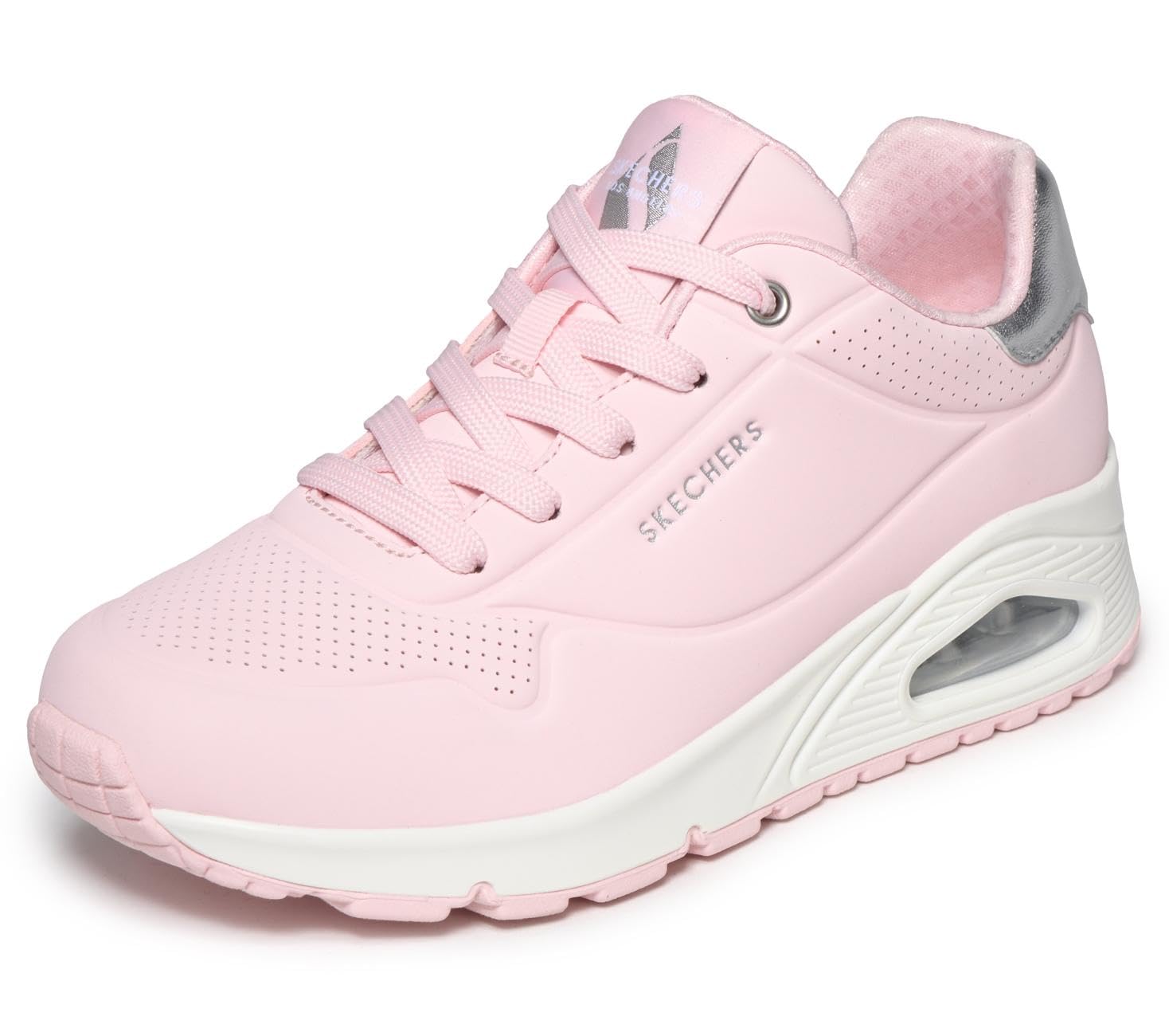 Skechers Damen UNO Golden Air Turnschuhe, Light Pink Durabuck/Mesh Trim, 38 EU