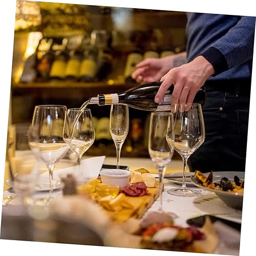 Miniatura 9 de Hemoton Discos vertedores de vino, láminas de vino, decantador de vidrio, 10 unidades de disco de vertido de vino, boquilla de vertido de parada de