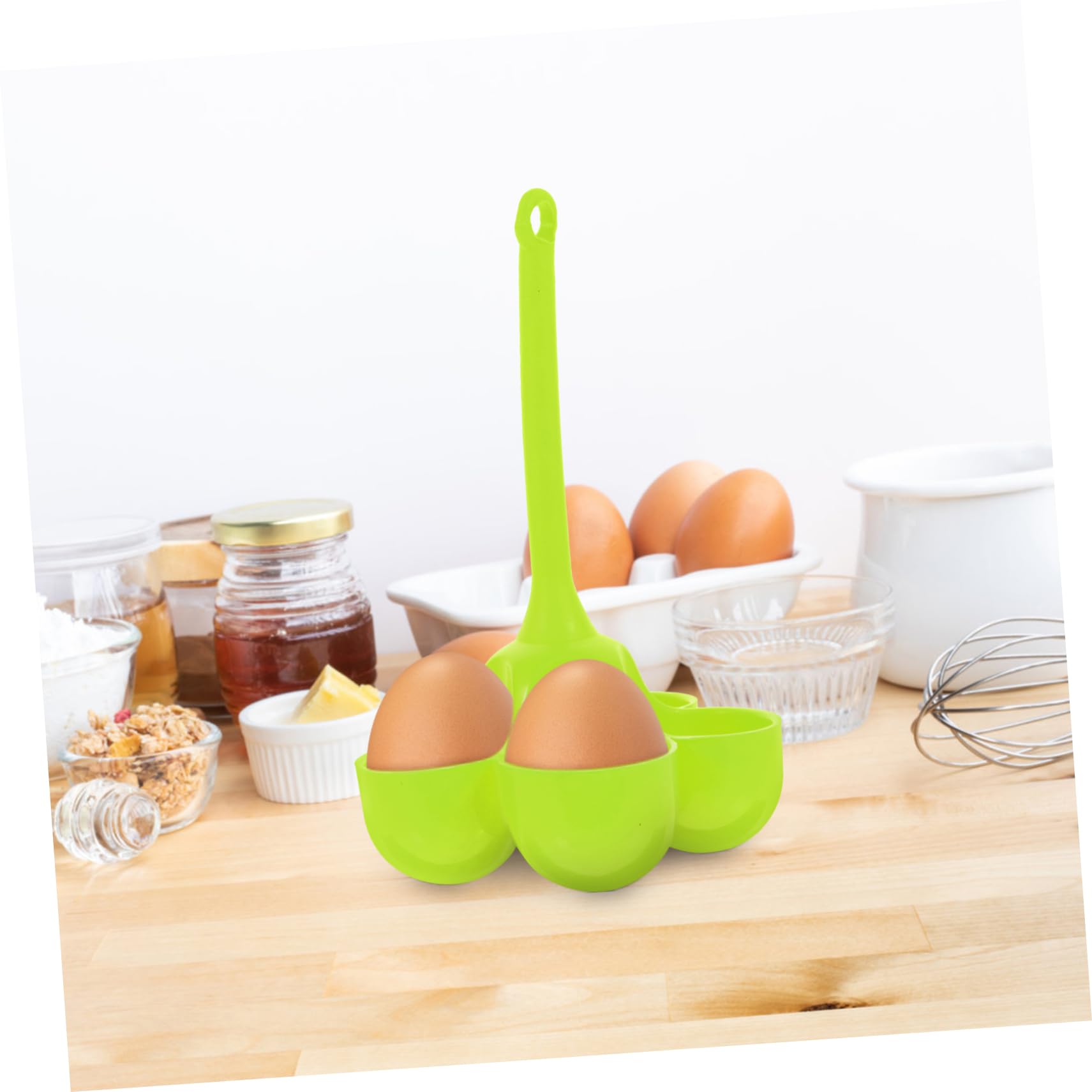 Cabilock 3 Piezas De De Silicona Herramienta Para Cocinar Huevera Cocedores De Portatiles Soporte De Huevo Flexible Portahuevos Green Gel De Sílice