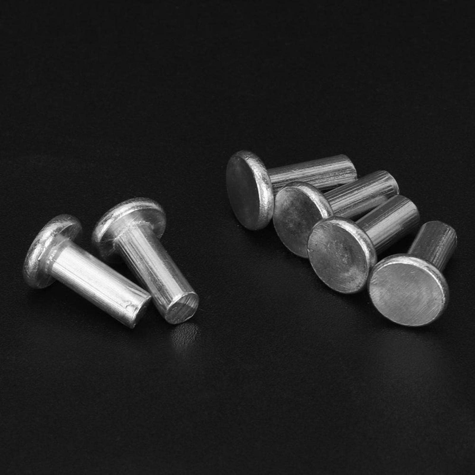 100 Sztuk Aluminiowych Nitów Ślepych M4x10mm do Montażu Blach Metalowych Przemysłowych i Domowych Nit Ślepy Płaski dla Profesjonalnego Użytku