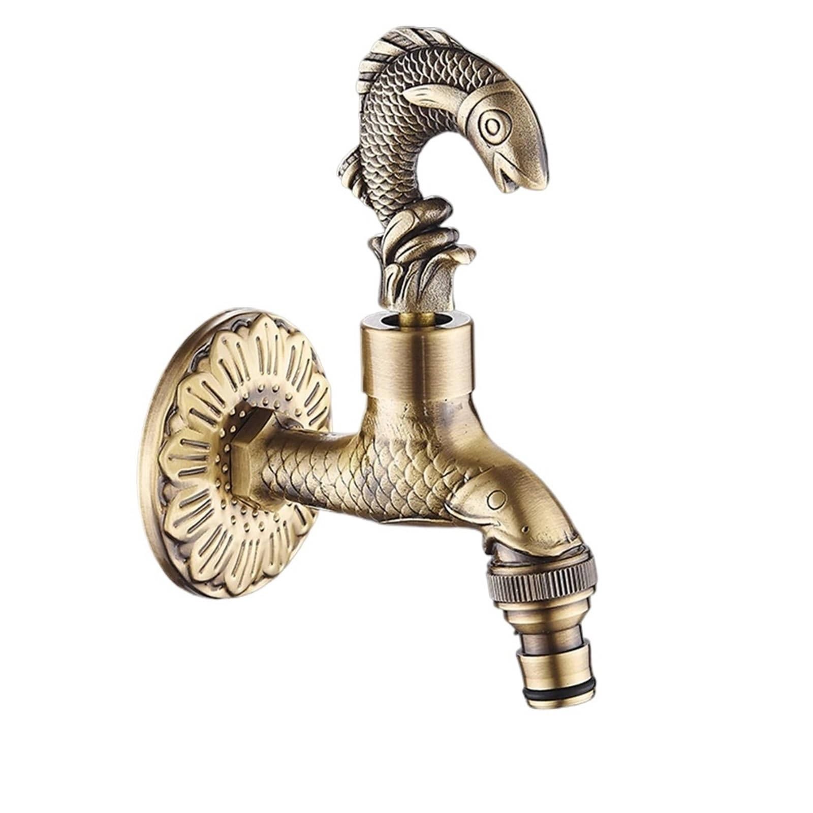 Garden Faucet Garden Faucet Bronze Dragon Carved Tap Bathroom Mop Washing Machine Outdoor for(Color-03)