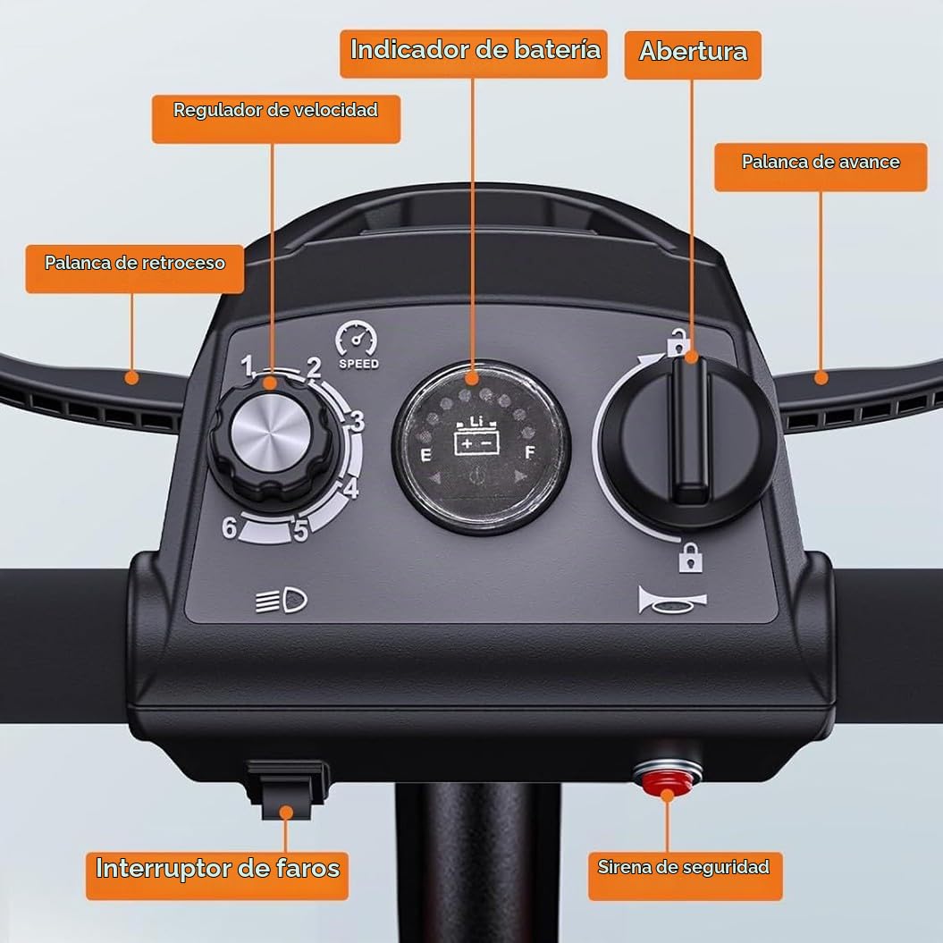 Scooter De Movilidad Portátil,Scooter De Movilidad Plegable De 4 Ruedas,Scooters De Movilidad Para Adultos,Scooter Eléctrico,Con Cargador Y Cesta Incluidos,Para Adultos Mayores 10ah