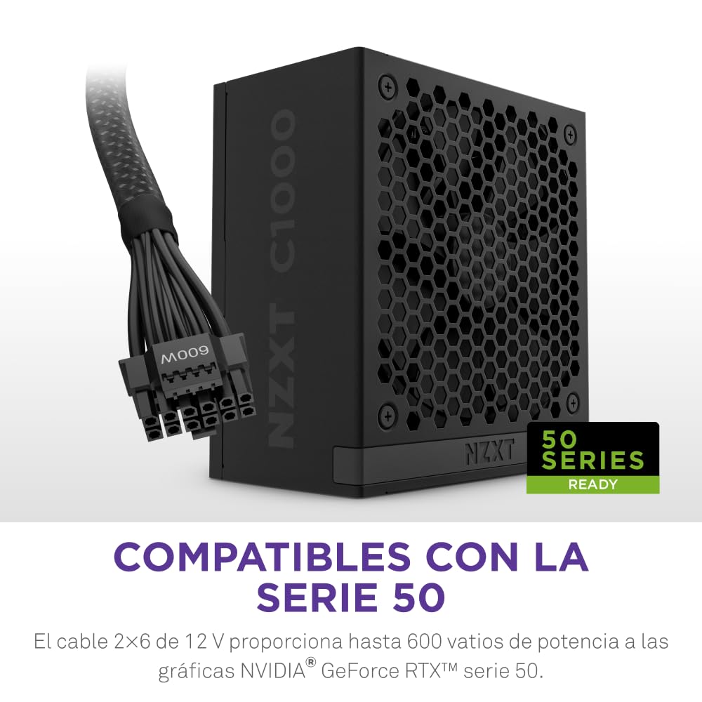 NZXT C1000 Gold Core ATX3.1 PC電源ユニット NZXT C1000 Gold ATX 3.1 - Fuente de alimentación para PC Gaming