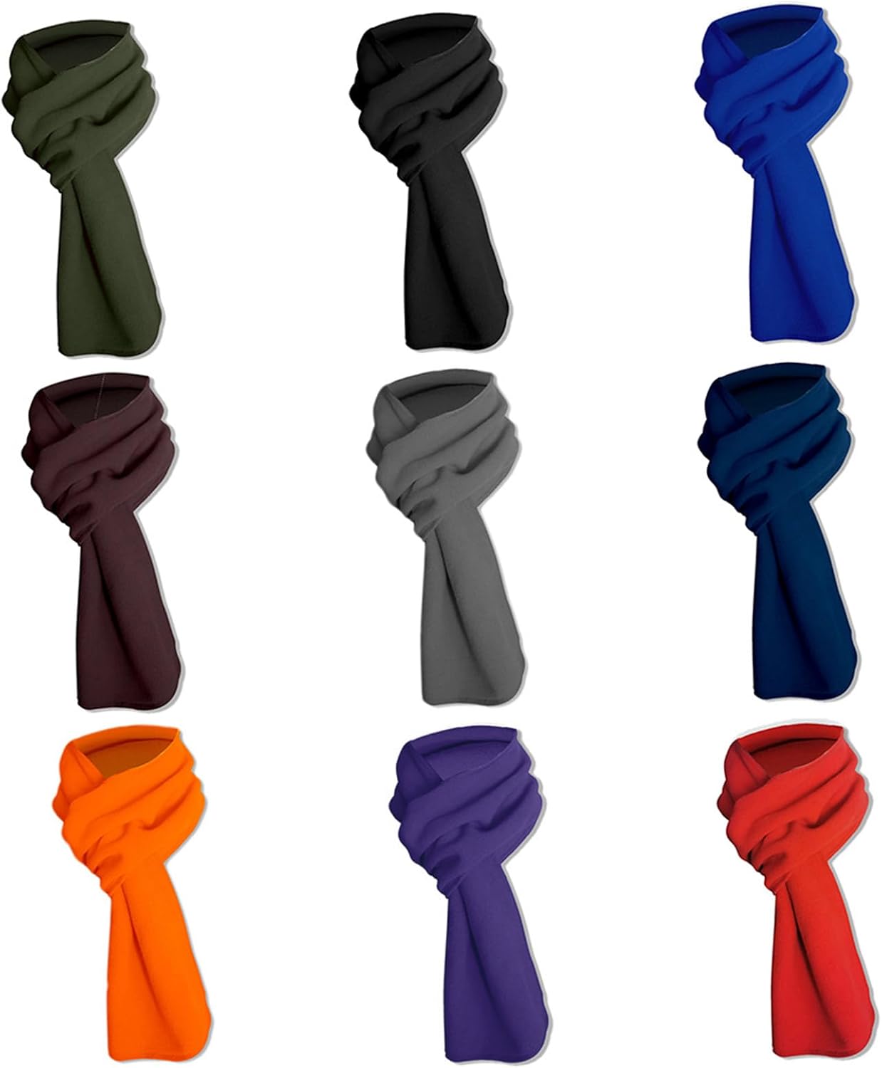 Scarf Fashion Warm Fleece Scarf Soft Lightweight Solid Color Autumn Winter Scarves Wraps for Women Men Girls Boys - Image 3