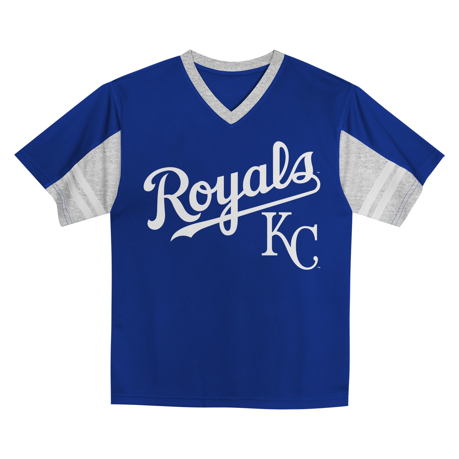 MLB Toddler 2T-4T Officially Licensed Team Color Primary Logo Baseball Fashion Top V-Neck Jersey — view 8