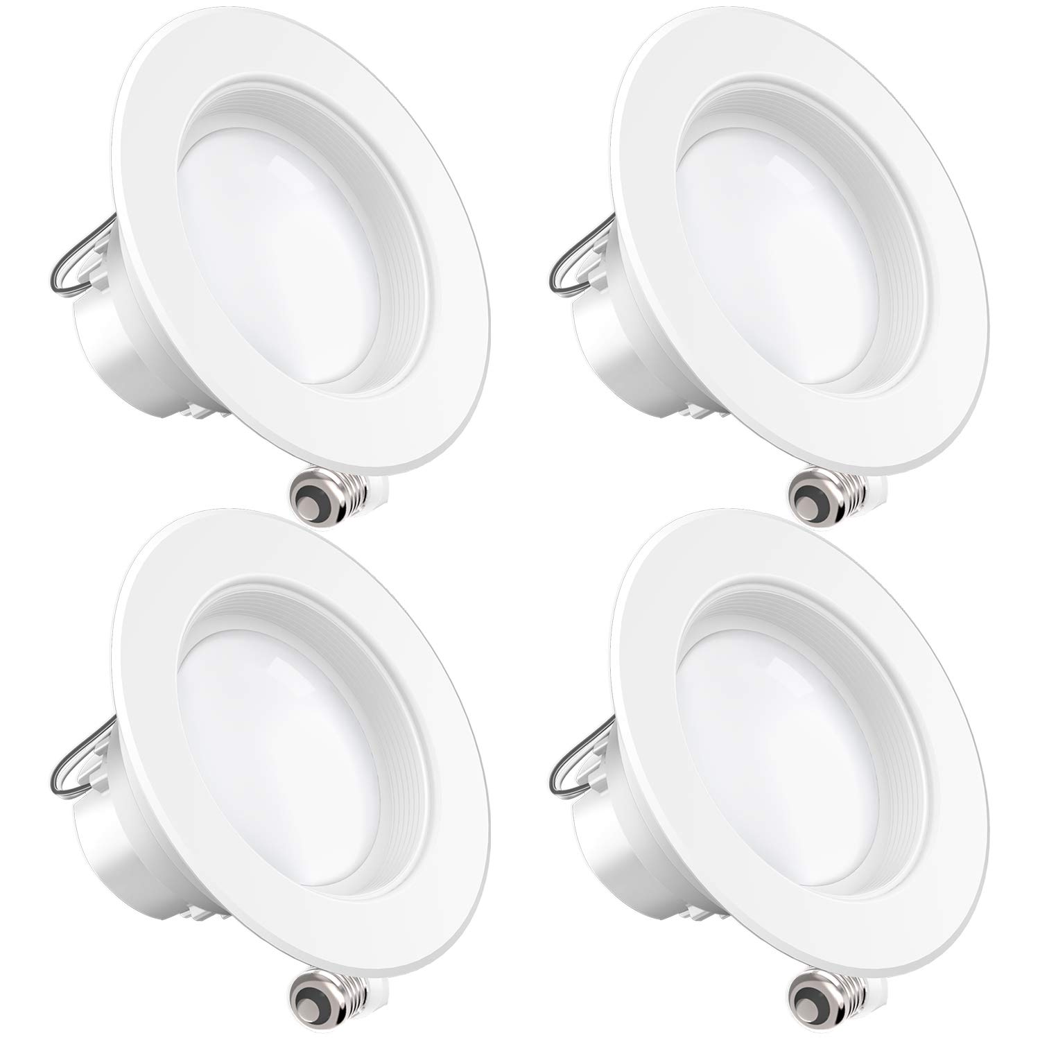 Sunco Lighting4 Inch LED Can Lights Retrofit Recessed Lighting, Baffle Trim, Dimmable, 2700K Soft White, 11W=60W, 660 LM, Damp Rated, Replacement Conversion Kit – UL Energy Star Listed 4 Pack