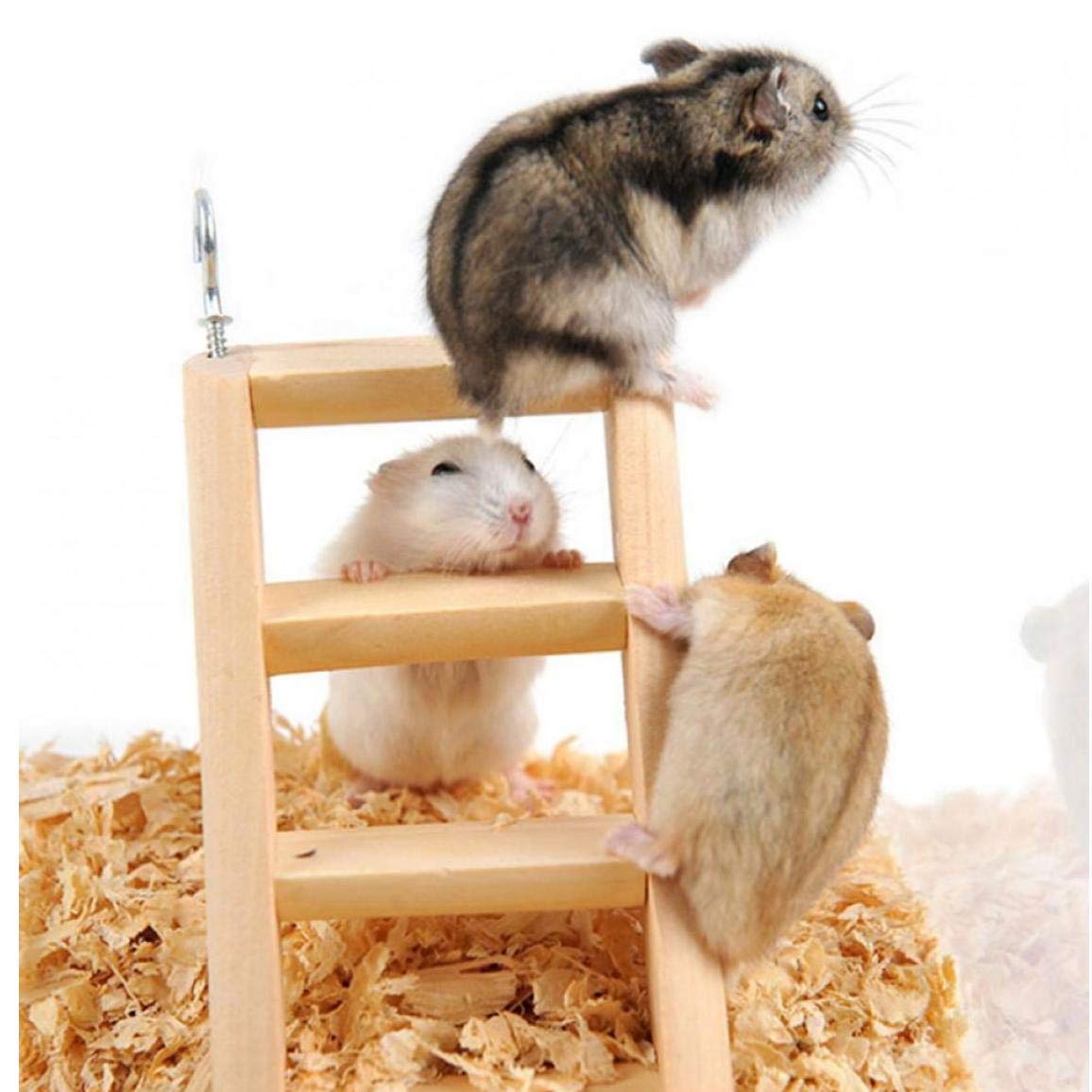 ST4U hámster Guinea Escaleras de Madera ratón hámster Escalera Cerdo Hurones Juguetes de Juguete para Mascotas Pequeño Escalera