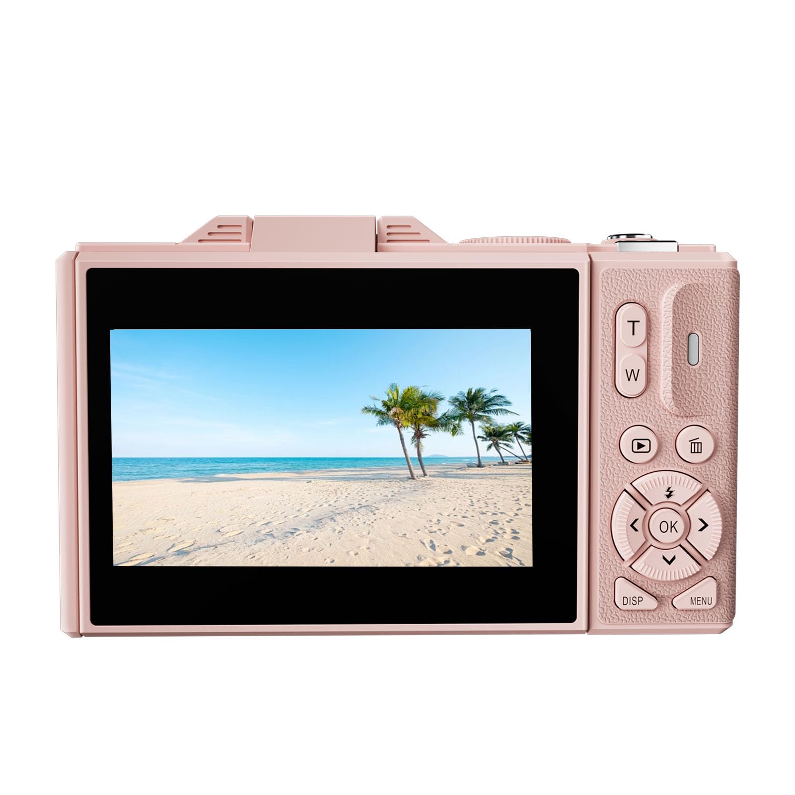 LICAEVEY Fotocamera Digitale 5K da 75 MP con Zoom 18X e Messa a Fuoco Automatica, Fotocamera Mirrorless per Fotografia, per Vlogging HD con Schermo Ribaltabile, Stabilizzazione Multipla, retrò per