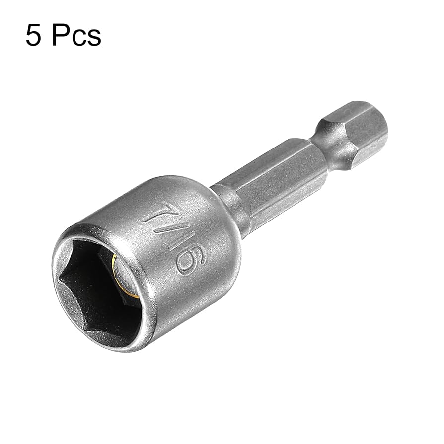 SHALL 20PCS Magnetic Nut Driver Set 6 Inch Long SAE And Metric Impact Drill Bits With Storage Bag