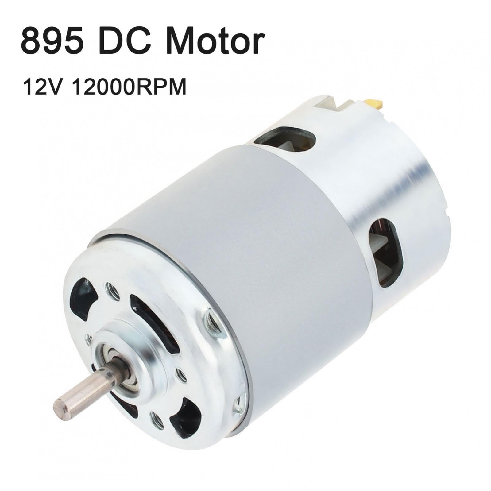 Silnik prądu stałego 895, 12 V, 12000 obr./min, wysoki moment obrotowy, regulowany mikrosilnik do elektronarzędzi / małych wiertarek dla majsterkowiczów z podwójnym łożyskiem kulkowym, 1 sztuka