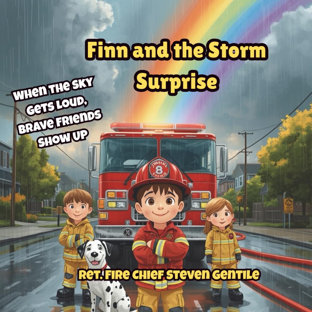 Finn and the Storm Surprise: When the Sky Gets Loud, Brave Friends Show Up (new illustrated books for firefighter finn)