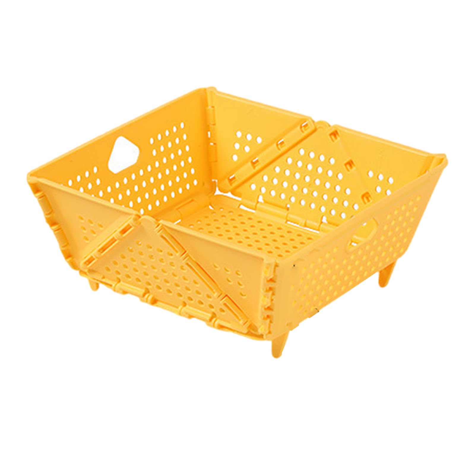 Tsophreniq Dishwasher Safe Foldable Strainer Foldable Storage Basket for Food Cleaning Vegetables Fruits Kitchen Use Stackable Vegetable Drainer