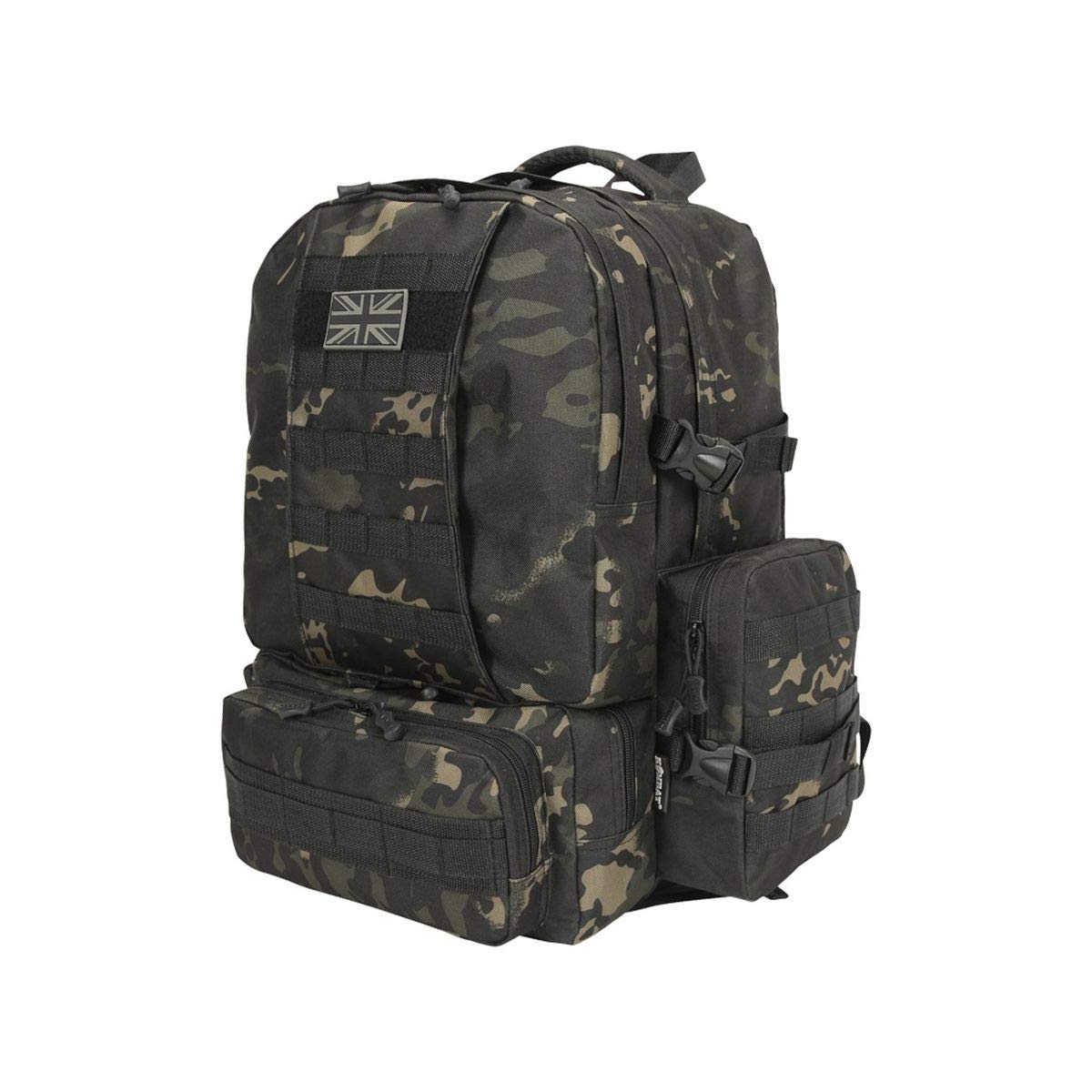 Kombat UK Army Rucksack Military Daysack Backpack Tactical Molle Expedition Black Camo 50L