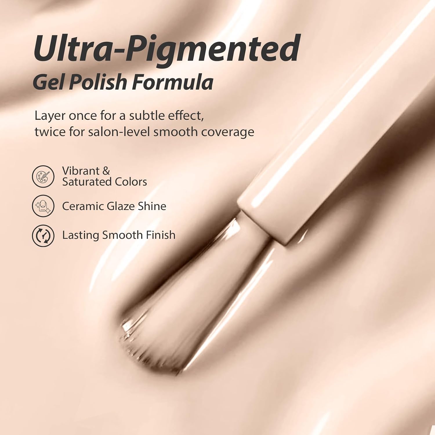 Makartt Ultra-Pigmented Gel Nail Polish Nude 15ml, One N'Done Nude Gel Polish One-Coat Soak Off High-Gloss Ceramic Shine, Salon-Grade UV Nail Art Manicure DIY Salon Home - Stay Neutral
