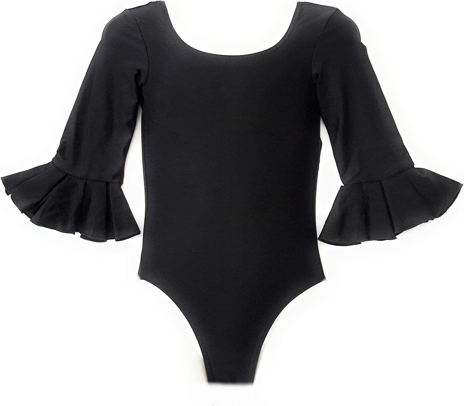 Body negro para flamenco y baile adulto