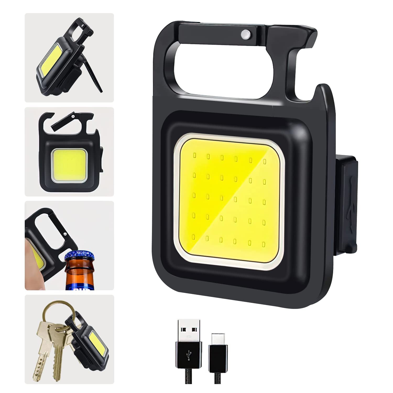 EPHOD Multifunctional LED Keychain 1000 Lumens Rechargeable Flash Light With Black Aluminum Magnetic Body Emergency Torch For Camping Hiking Walking Fishing Various Modes Including Flashlight Corkscrew Bottle Opener And More For Emergencies Repairs. (B0CKW791W9) Amazon Price History, Amazon Price Tracker