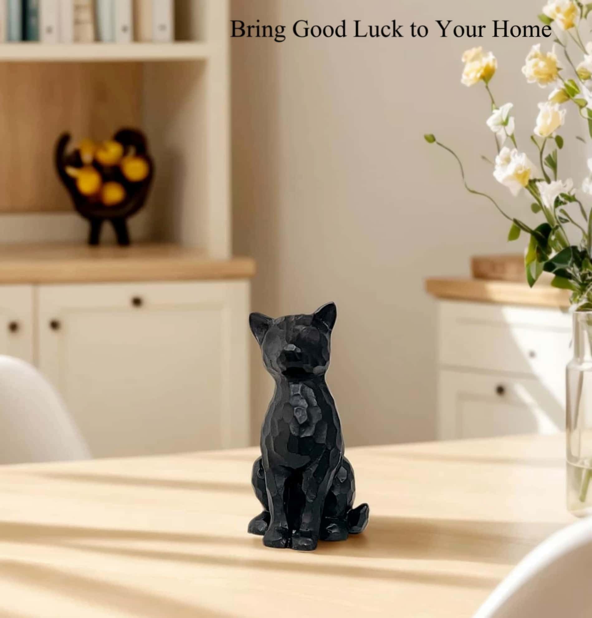 Amazon.com: JWT Astyle Black Cat Figurines Statue Home Decor Gifts