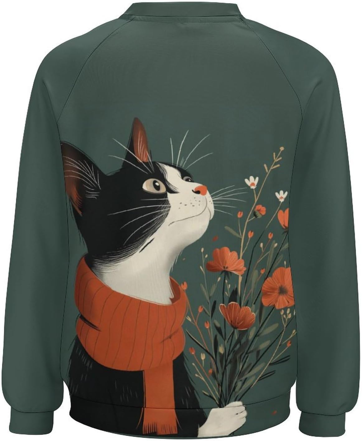 Long Sleeve Shirts for Women Cat Printed Fall Winter Dressy Holiday Casual Fashion Crewneck Tunic Tee Shirts - Image 5