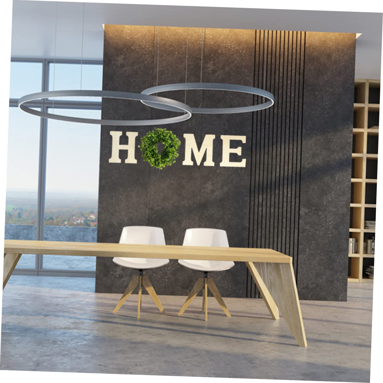 Home Buchstaben Holz Hängedeko Satz für Innenbereich, Beige