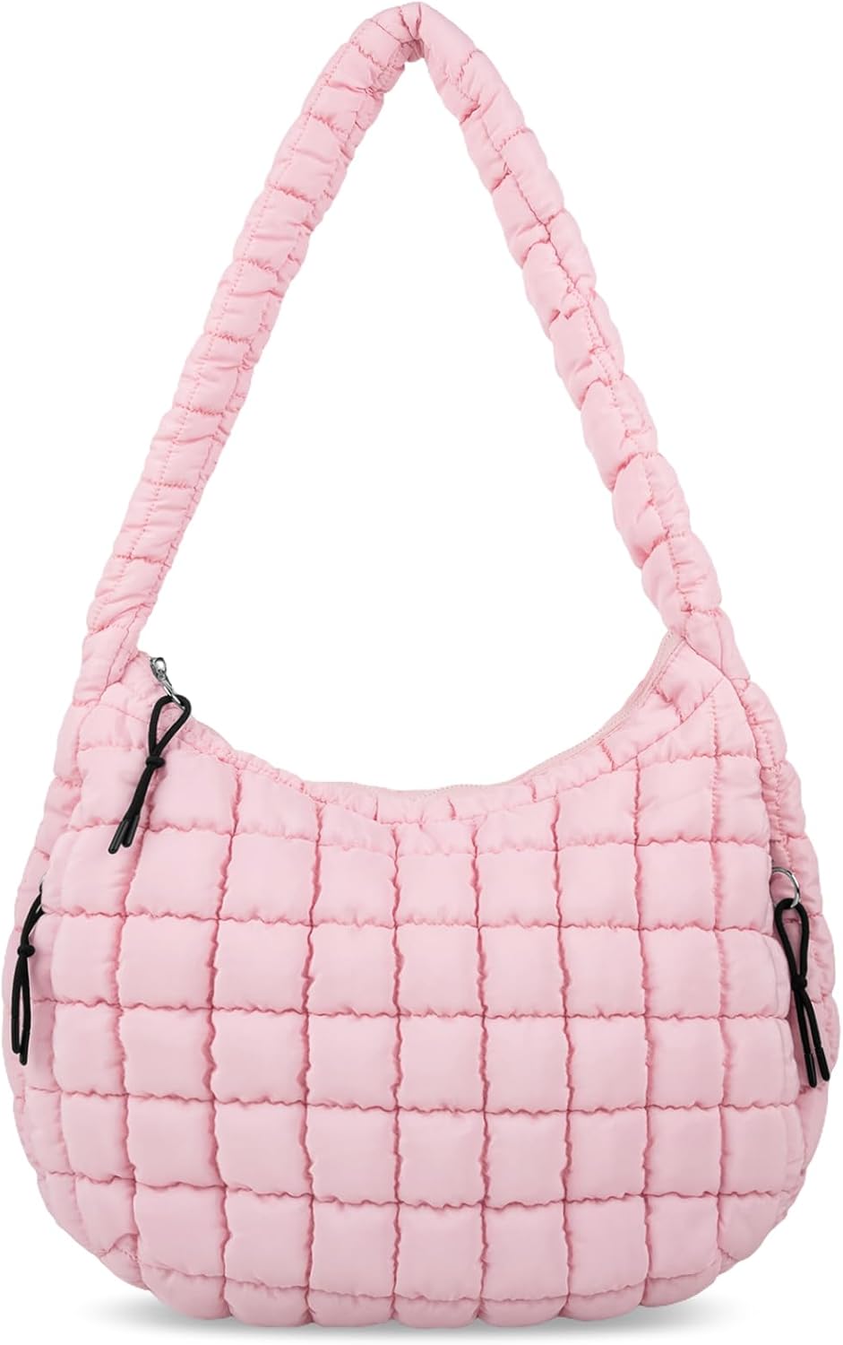 Quilted Puffer Tote Bag for Women – Large Crossbody Bag, Lightweight Nylon Puffy Carryall Hobo Puff Shoulder Bag