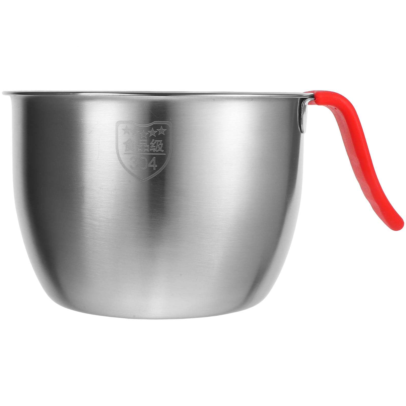 TOPBATHY Stainless Steel Mixing Bowl with Handle 7.5 Inch Deep Batter Bowl for Kitchen Baking Cooking Prep