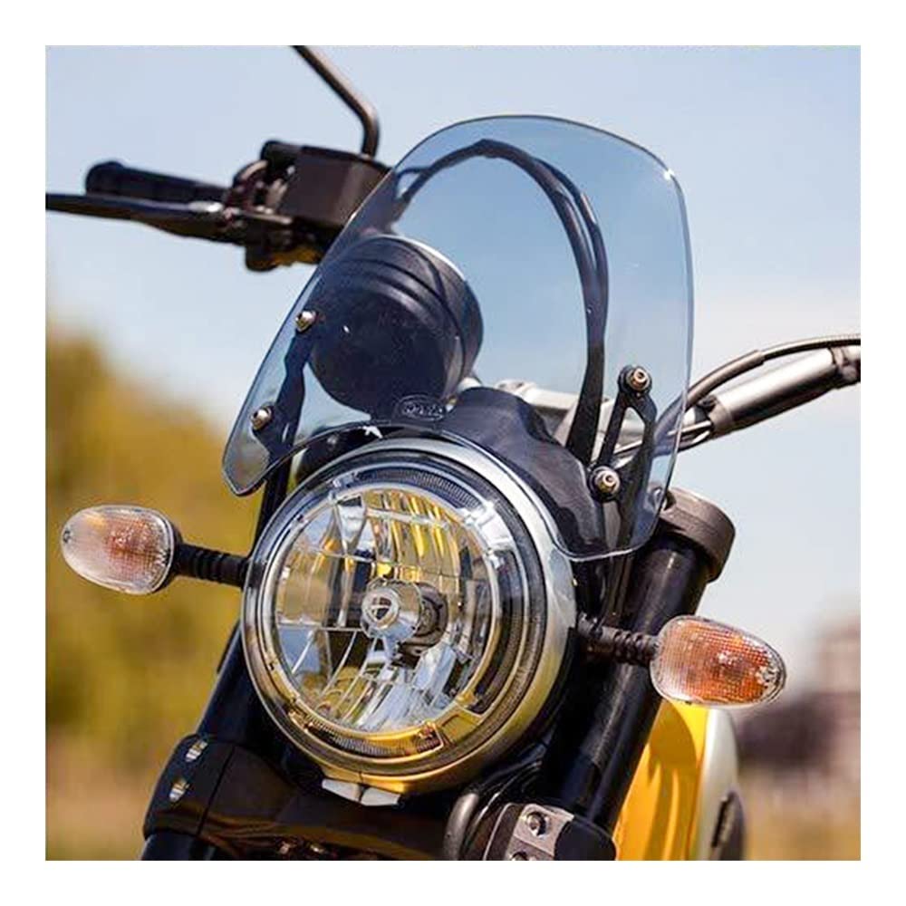 Cupolino Per Triumph Bonneville E T100 - Parabrezza Moto In Alluminio E PC, Nero